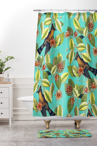 83 Oranges Haven Shower Curtain And Mat