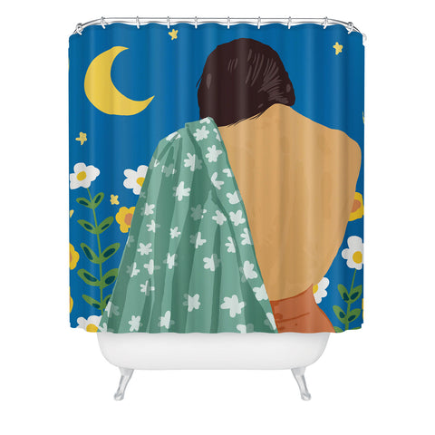 83 Oranges I Have Loved The Moon Shower Curtain
