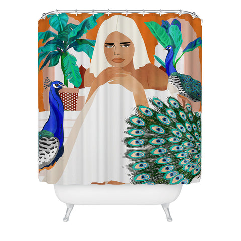 83 Oranges Indian Vacay Shower Curtain