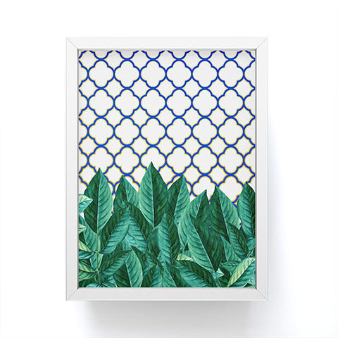 83 Oranges Leaves And Tiles Framed Mini Art Print
