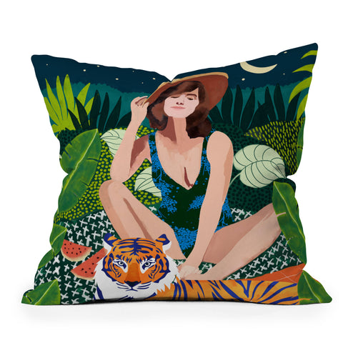 83 Oranges Living In The Jungle Throw Pillow