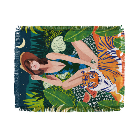 83 Oranges Living In The Jungle Throw Blanket
