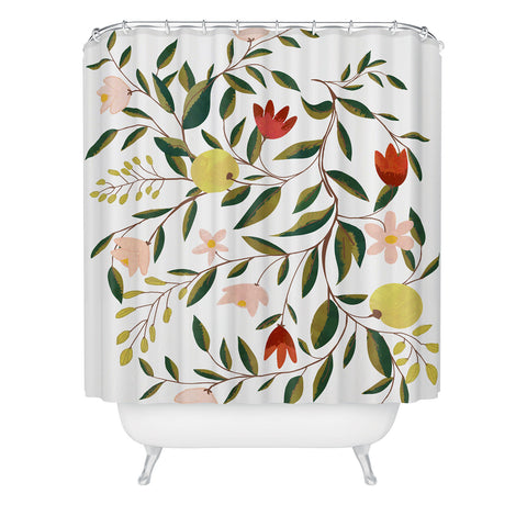 83 Oranges Lovely And Fine Shower Curtain