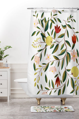 83 Oranges Lovely And Fine Shower Curtain And Mat