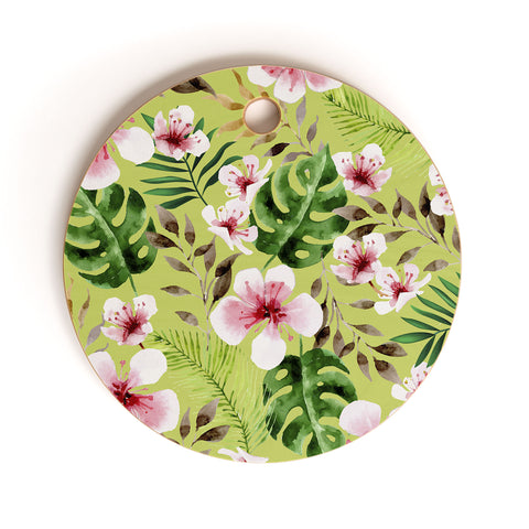 83 Oranges Lovely Floral Cutting Board Round