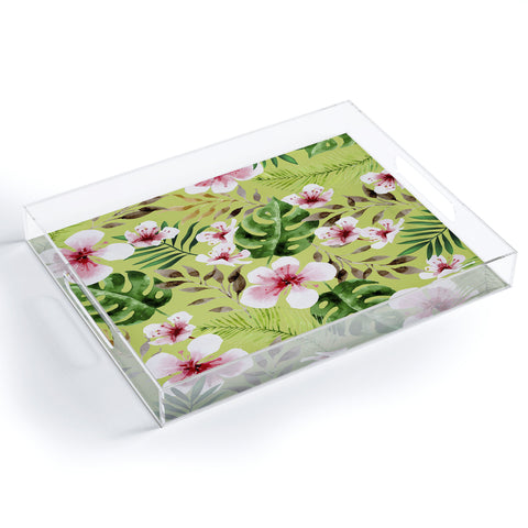 83 Oranges Lovely Floral Acrylic Tray