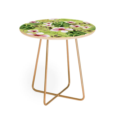 83 Oranges Lovely Floral Round Side Table