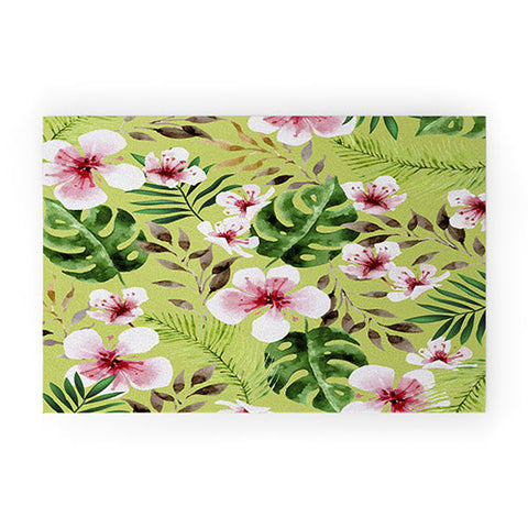 83 Oranges Lovely Floral Welcome Mat