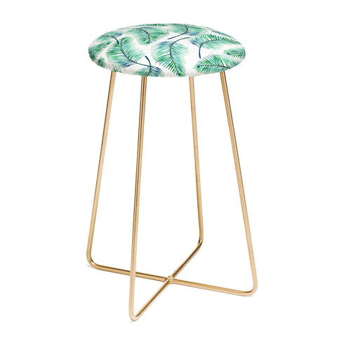 83 Oranges Palms Watercolor Counter Stool
