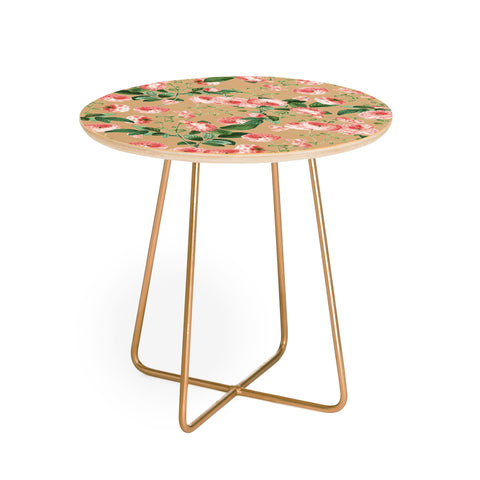 83 Oranges Rosy Life Round Side Table
