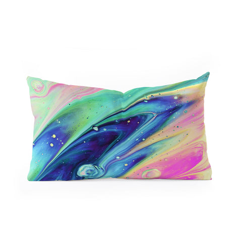 83 Oranges Space abstract Oblong Throw Pillow