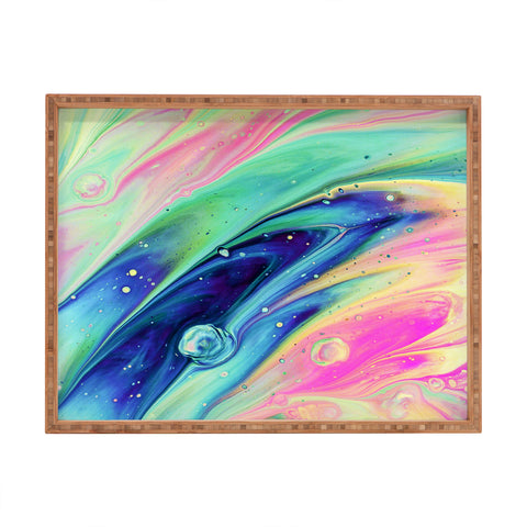83 Oranges Space abstract Rectangular Tray