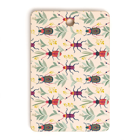 83 Oranges Summer Bugs Cutting Board Rectangle
