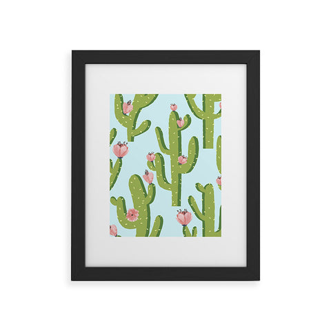 83 Oranges Summer Cactus illustration Framed Art Print