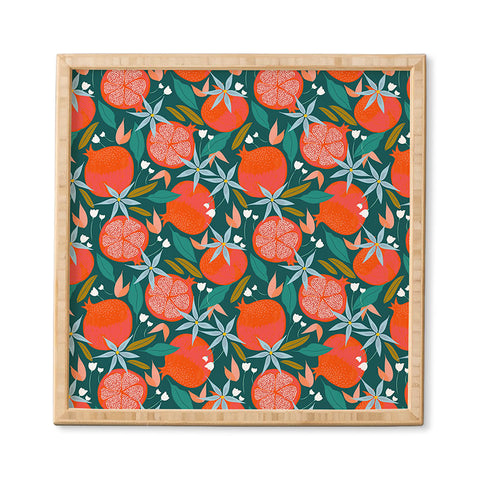 83 Oranges Summer Pomegranate Framed Wall Art