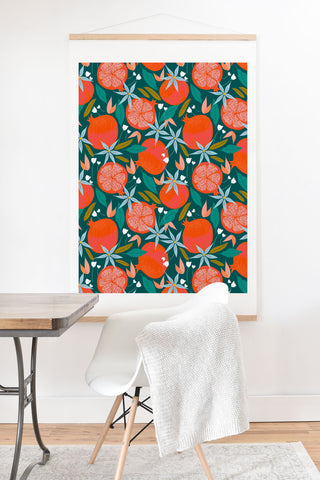 83 Oranges Summer Pomegranate Art Print And Hanger