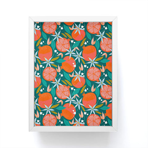 83 Oranges Summer Pomegranate Framed Mini Art Print