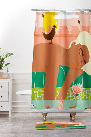 83 Oranges Sunkissed Skin Shower Curtain And Mat
