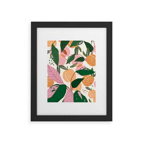 83 Oranges The Peach Garden Vintage Framed Art Print