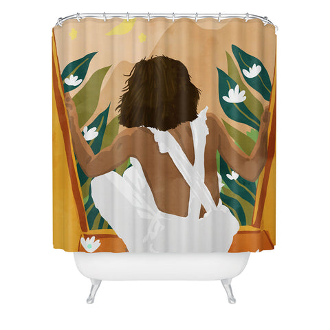83 Oranges The wild world and a rebel heart Shower Curtain