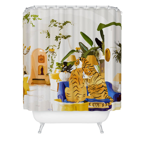 83 Oranges Tiger Reserve Shower Curtain