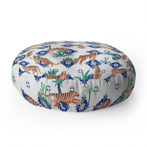 83 Oranges Tigers in Morocco Floor Pillow Round