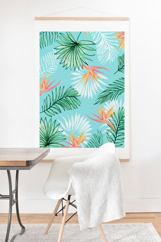 83 Oranges Tropic Palm Art Print And Hanger