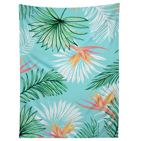 83 Oranges Tropic Palm Tapestry
