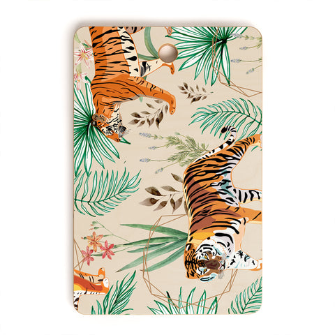 83 Oranges Tropical and Tigers Cutting Board Rectangle