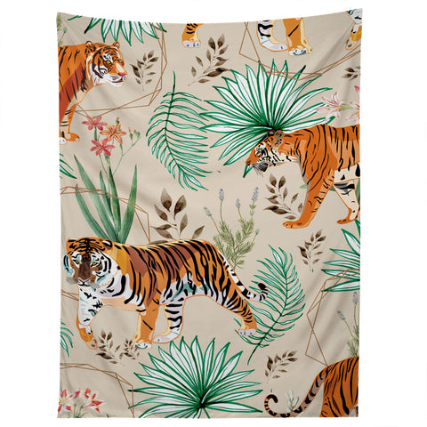 83 Oranges Tropical and Tigers Tapestry