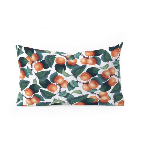 83 Oranges Tropical Fruit Pattern Oblong Throw Pillow
