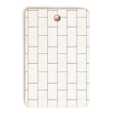 83 Oranges White Brick Imperfection Cutting Board Rectangle