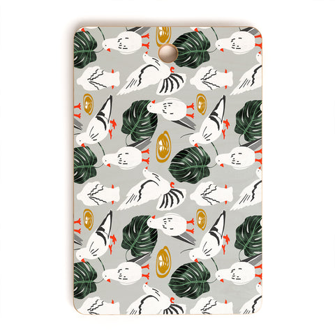 83 Oranges White Pigeons Cutting Board Rectangle