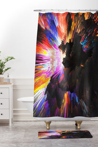 Adam Priester Color Explosion III Shower Curtain And Mat