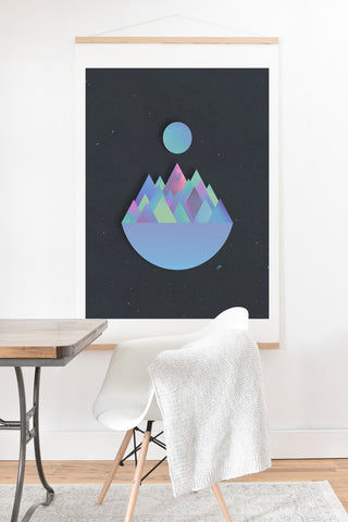 Adam Priester Moon Peaks Alternative Art Print And Hanger