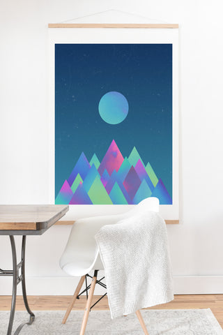 Adam Priester Moon Peaks Art Print And Hanger