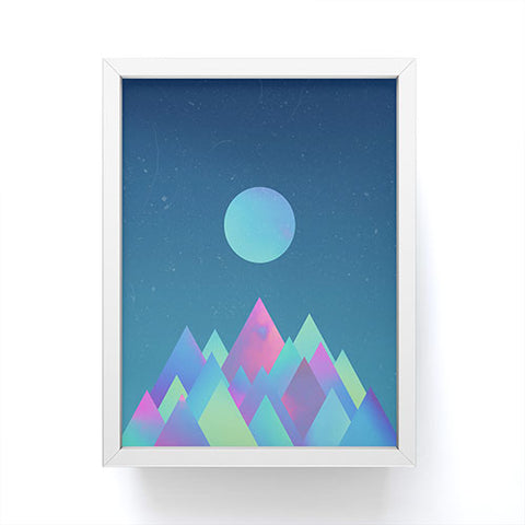 Adam Priester Moon Peaks Framed Mini Art Print