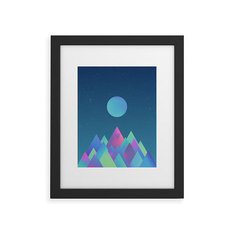 Adam Priester Moon Peaks Framed Art Print