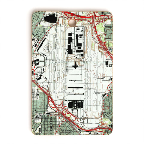 Adam Shaw ATL Atlanta Airport Map Cutting Board Rectangle