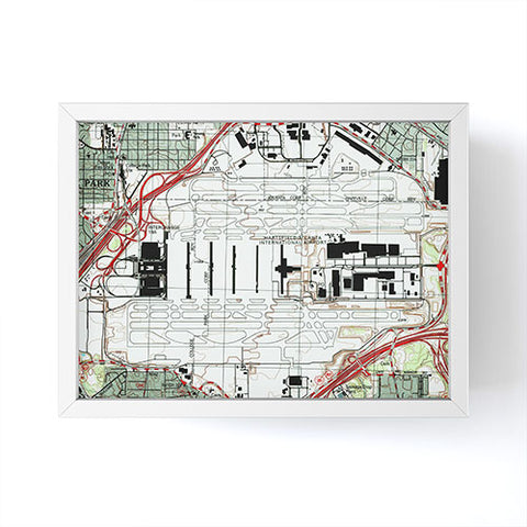 Adam Shaw ATL Atlanta Airport Map Framed Mini Art Print
