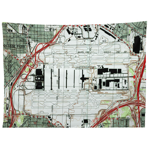 Adam Shaw ATL Atlanta Airport Map Tapestry