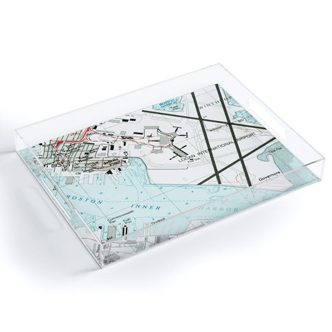 Adam Shaw Boston Logan Airport Map Acrylic Tray