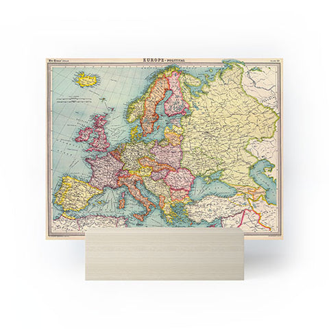 Adam Shaw Europe Map 1922 Mini Art Print