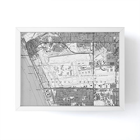 Adam Shaw LAX Airport Map Framed Mini Art Print