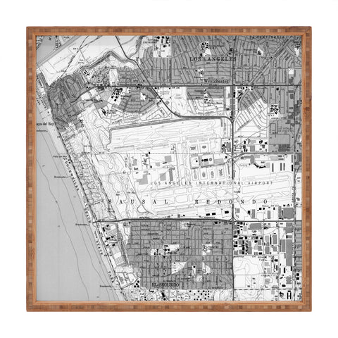 Adam Shaw LAX Airport Map Square Tray