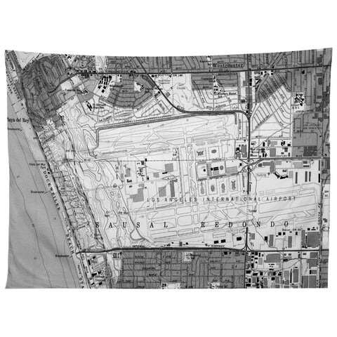 Adam Shaw LAX Airport Map Tapestry