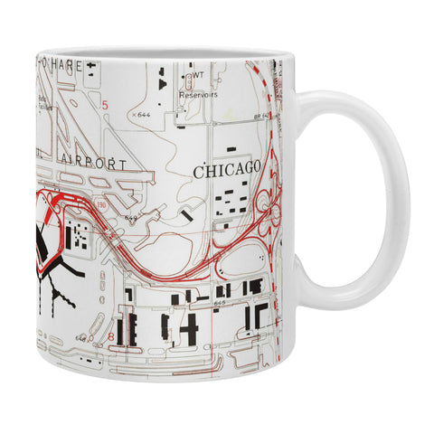 Adam Shaw ORD Chicago OHare Airport Map Coffee Mug