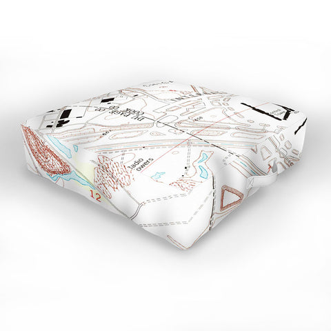 Adam Shaw ORD Chicago OHare Airport Map Outdoor Floor Cushion