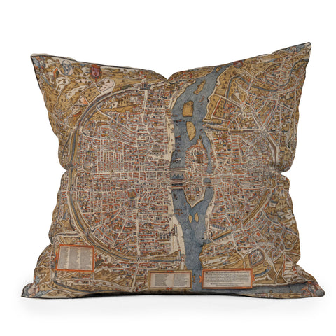 Adam Shaw Paris France 1550 Throw Pillow