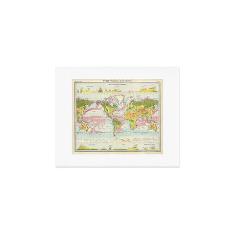 Adam Shaw World Map of Mother Nature Art Print